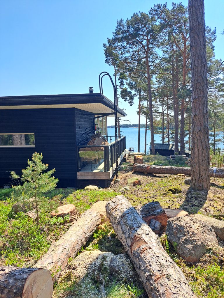 Puiden kaato kesämökillä